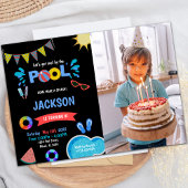 Rode zonnebril zwembad verjaardagsuitnodigingen me kaart