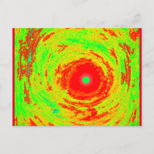 Rode zonnekunst briefkaart