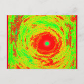 Rode zonnekunst briefkaart (Voorkant)