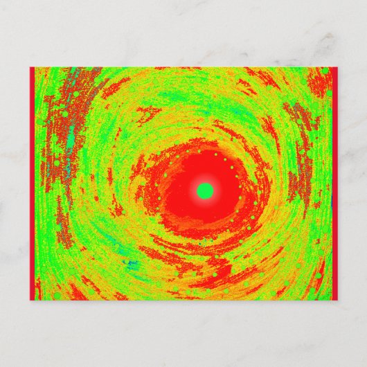 Rode zonnekunst briefkaart (Voorkant)