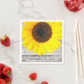 Rode Zonneschijn Persoonlijk Feestpapier Servet (Insitu)