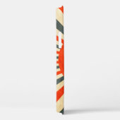 Rode zonnevlag op papiertextuur, retro styl Case-Mate iPhone case (Achterkant / Rechts)