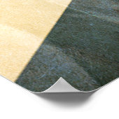 Rode zonnevlag op papiertextuur, retro  styl poster (Hoek)