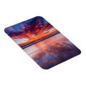 Rode zonsondergang boven de zee, Californië Magneet (Rechterzijde)