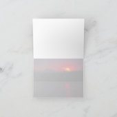 Rode zonsondergang Olympische bergen alle gelegenh Bedankkaart (Binnen)