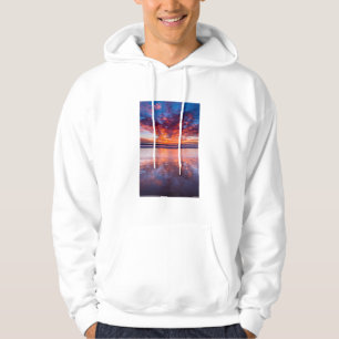 Rode zonsondergang over de zee, Californië Hoodie