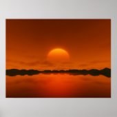 rode zonsondergang poster (Voorkant)