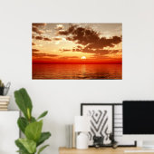 rode zonsondergang poster (Thuiskantoor)