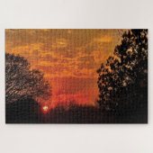 Rode zonsondergang puzzel 24 legpuzzel (Horizontaal)