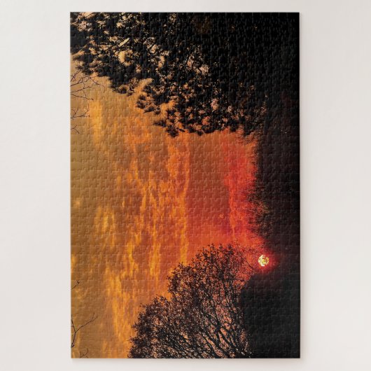 Rode zonsondergang puzzel 24 legpuzzel (Verticaal)