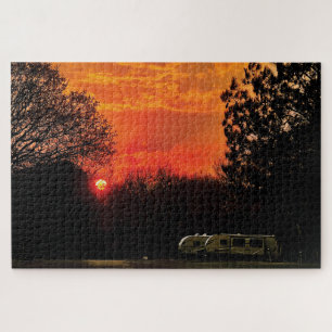 Rode zonsondergang puzzel RV 24 Legpuzzel