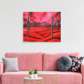 Rode zuidwestelijke abstracte landschapsschilderku canvas afdruk (Insitu (Woonkamer))