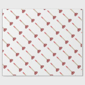 Rode zuiger cadeaupapier (Vlak)