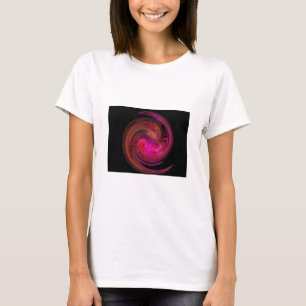 RODE ZWART PINK LIGHT VORTEX, fractal Art T-shirt