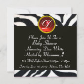 RODE ZWART WITTE ZEBRA, LADYBUG Fotosjabloon Kaart (Achterkant)