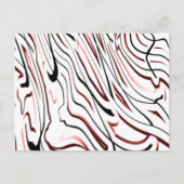 Rode, zwarte Abstracte streep Briefkaart (Voorkant)