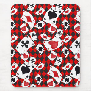 Rode & Zwarte Alice in Wonderland Klembord Muismat