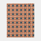  Rode Zwarte Barcelona Tile Geometrische Kunst Fleece Deken (Voorkant)