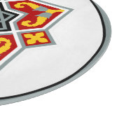 Rode Zwarte Barcelona Tile Geometrische Kunst Snijplank (Hoek)