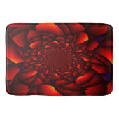 Rode Zwarte Blau Bloemblad Badmat (Voorkant)