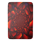 Rode Zwarte Blau Bloemblad Badmat (Voorkant Verticaal)