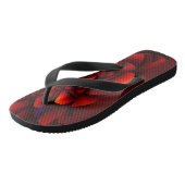 Rode Zwarte Blauwe Bloemblad Teenslippers (Schuin)
