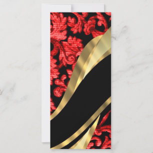 Rode & zwarte bloemendamast