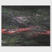 Rode zwarte boomschors cadeaupapier (Vlak)