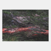 Rode zwarte boomschors inpakpapier vel (Voorkant)