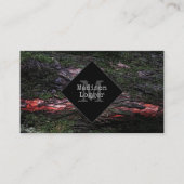 Rode zwarte boomschors Logger Monogram Visitekaartje (Voorkant)
