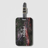 Rode zwarte boomschors Monogram Bagagelabel (Voorkant (verticaal))