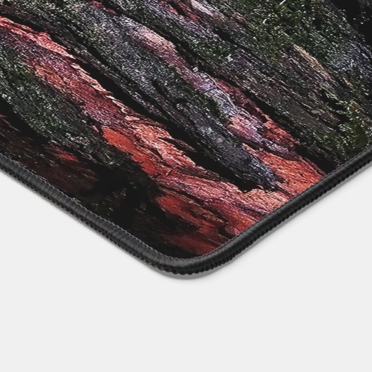 Rode zwarte boomschors Monogram Bureaumat (Hoek)