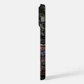 Rode zwarte boomschors Monogram iPhone Hoesje (Linkerkant)