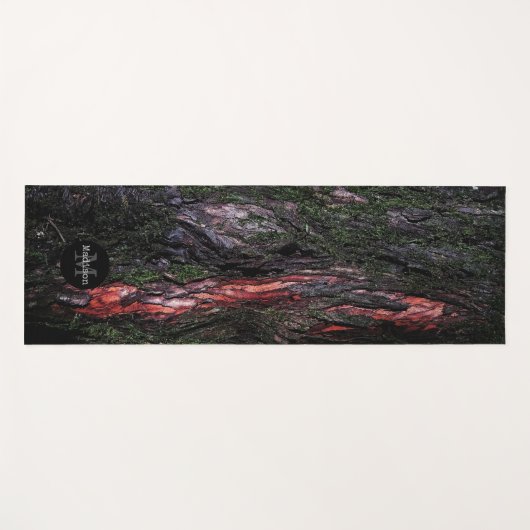 Rode zwarte boomschors Monogram Yogamat (Voorkant (horizontaal))