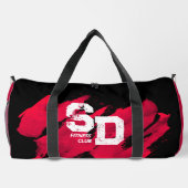 Rode & Zwarte Borstelige Fitness Tas (Achterkant)