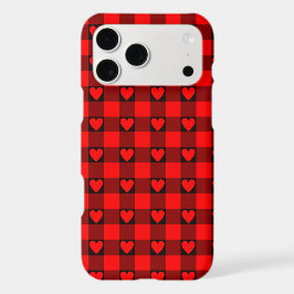 Rode Zwarte Buffalo Hart Geruite iPhone Hoes