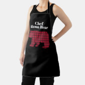 Rode Zwarte Buffalo Plaid Chef Mama Beer Schort (Insitu)