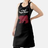 Rode Zwarte Buffalo Plaid Chef Papa Beer Schort (Insitu)