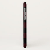 Rode, zwarte Buffalo Plaid telefoonhoesje met snee Case-Mate iPhone Case (Achterkant/links)