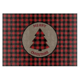 Rode zwarte buffel met kerstboom snijplank