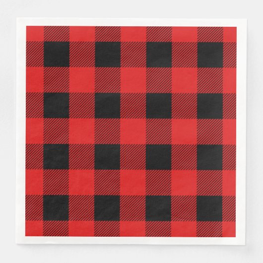 Rode zwarte buffelvlek servet (Voorkant)