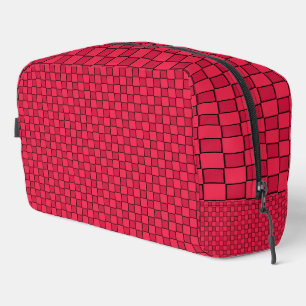 Rode zwarte Checkerboard toilettas Toilettasje