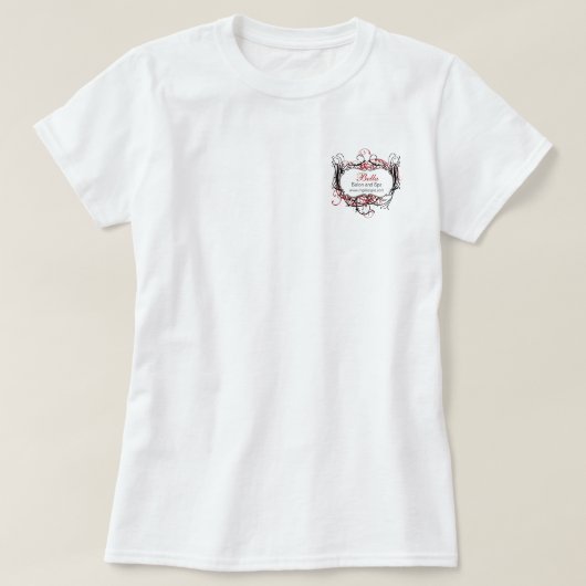 rode zwarte Chic Business-promotietot T-shirt (Design voorkant)