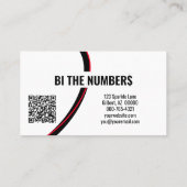 Rode zwarte cijfers Aangepaste foto QR-code Visitekaartje (Achterkant)