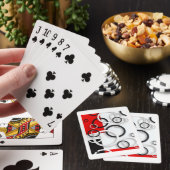 Rode Zwarte Cirkels Sherpa Deken Pokerkaarten (Insitu)