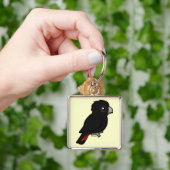 Rode zwarte cocaïne sleutelhanger (Hand)