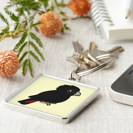 Rode zwarte cocaïne sleutelhanger (Zijkant)