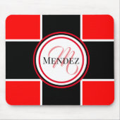 Rode/zwarte Computer Mousepad Muismat (Voorkant)