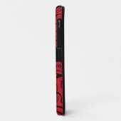 Rode zwarte damask aanpasbare iPhone 5 hoesje (Achterkant/links)