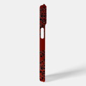 RODE ZWARTE DAMASK Case-Mate iPhone CASE (Achterkant / Rechts)